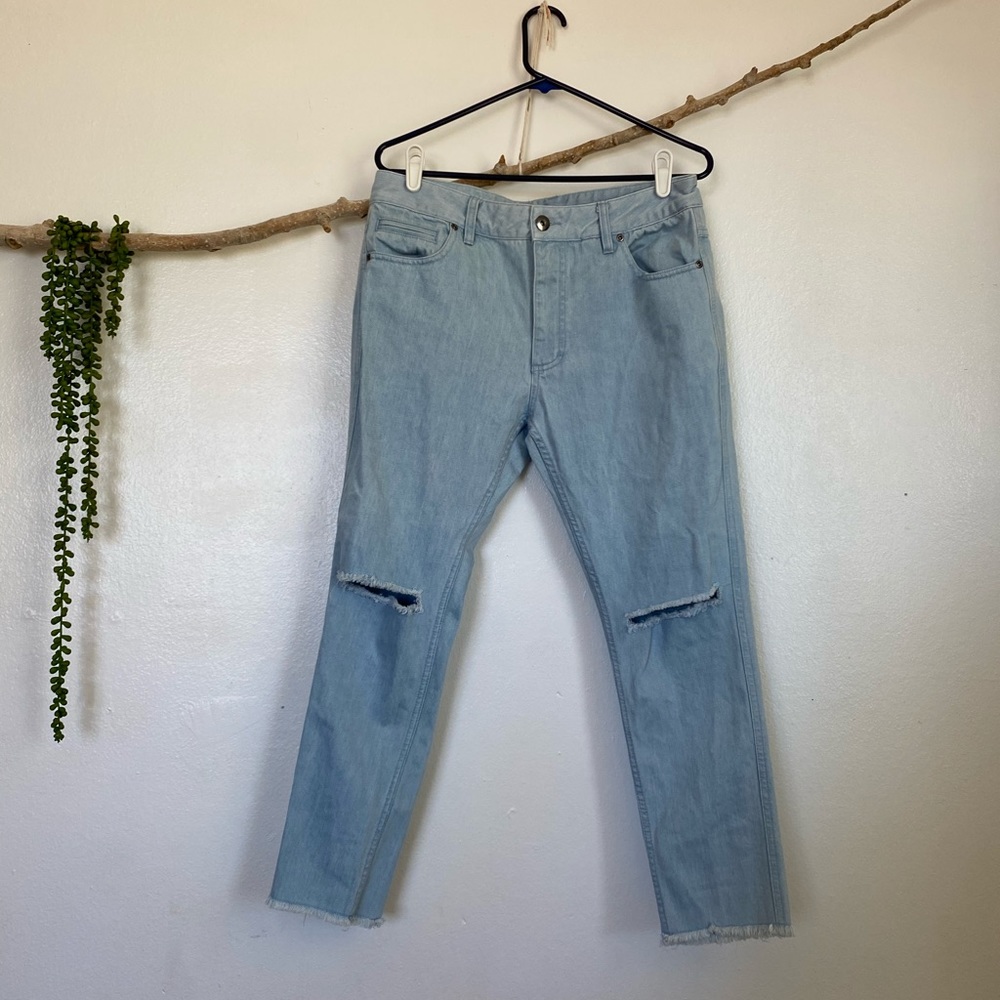 Cropped Hem Skinny Jeans